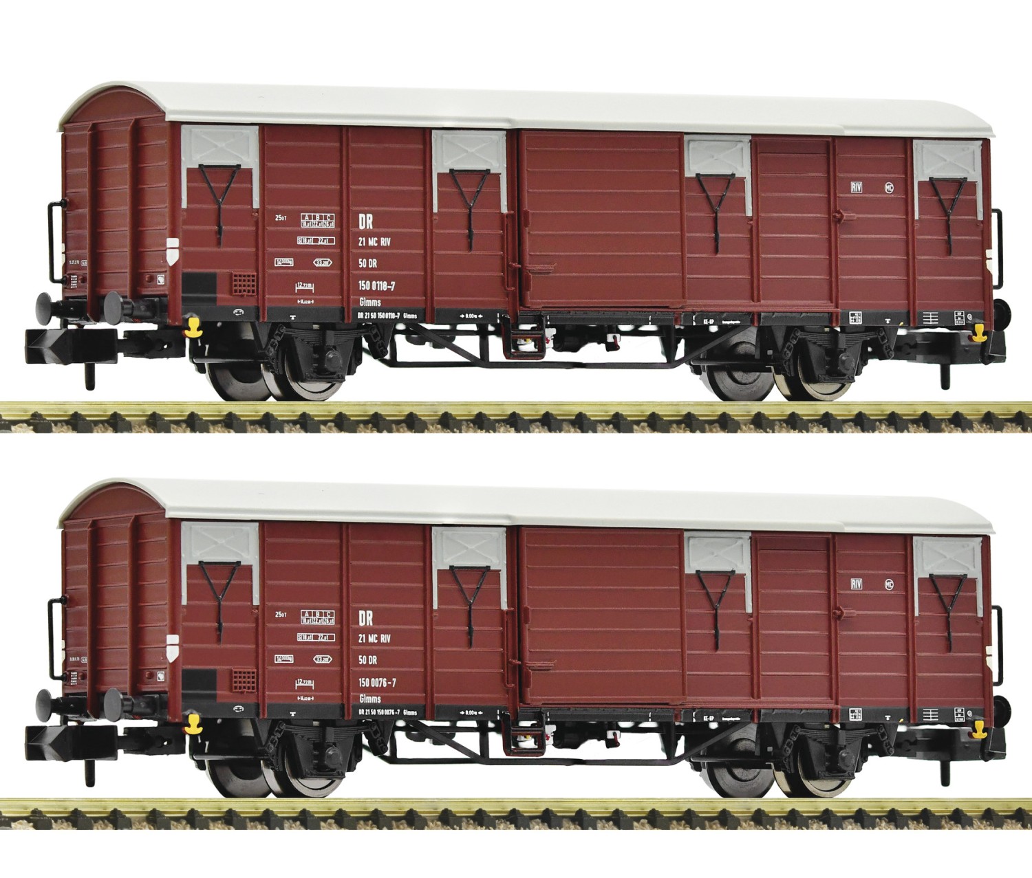 Fleischmann 826210 N Gedeckte Güterwagen, DR 2er-Set 