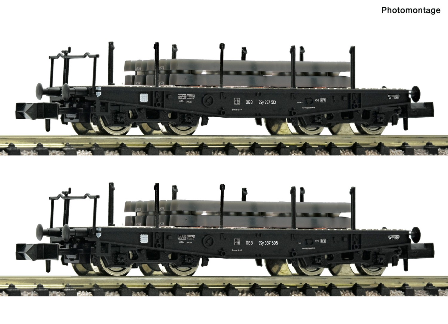 Fleischmann 845607 N Schwerlast-Flachwagen, ÖBB 2er-Set 