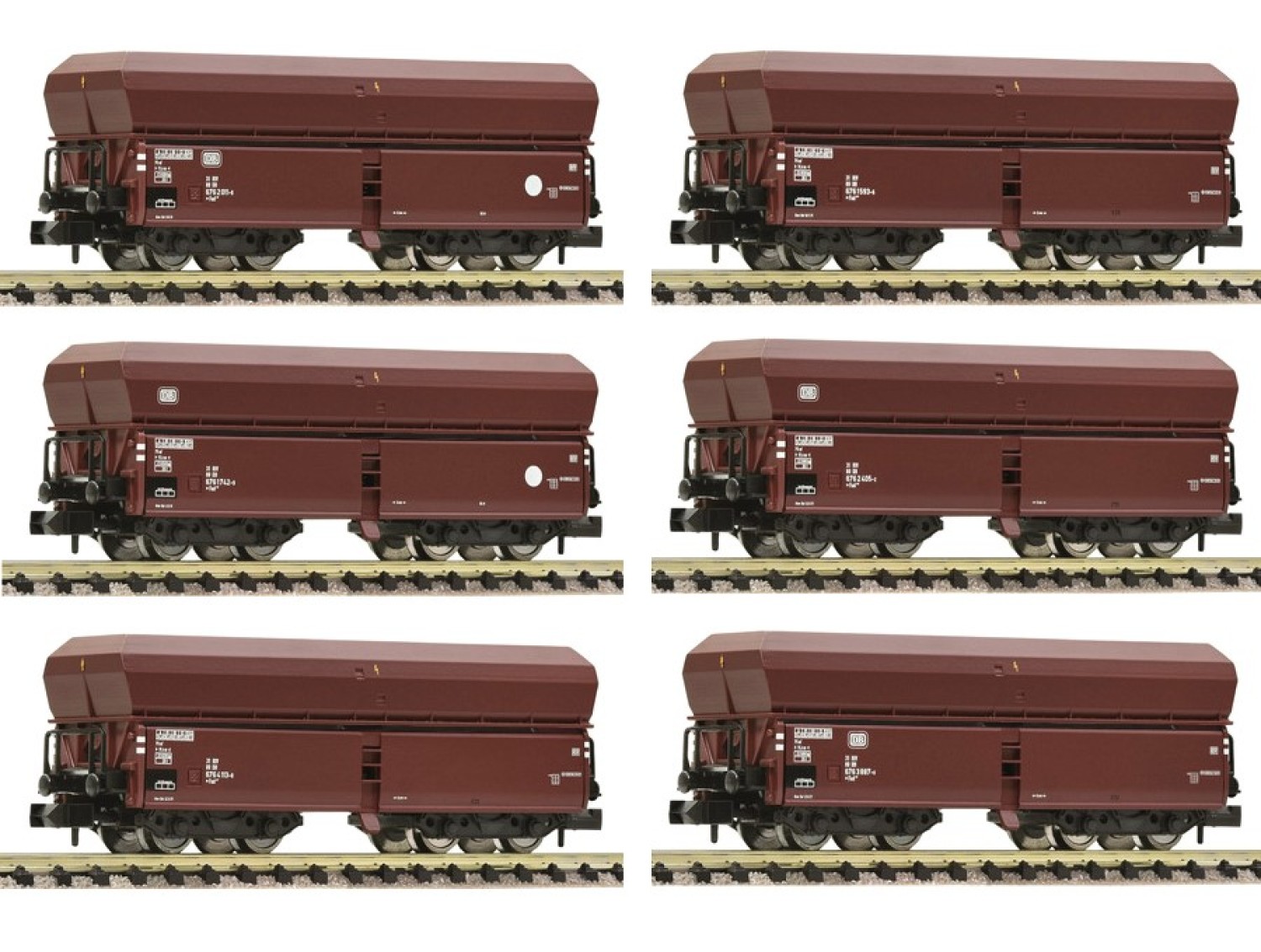 Fleischmann 852103 N Großraum-Selbstentladewagen, DB 6er-Set 