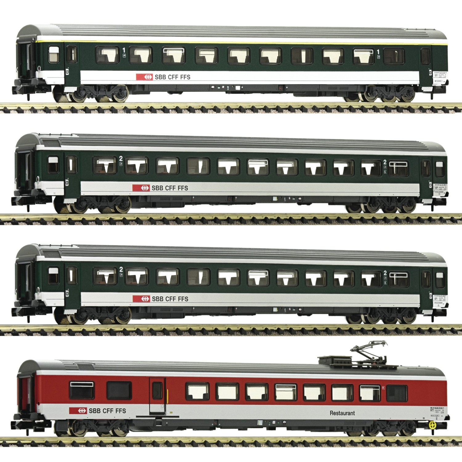 Fleischmann 890326 N Reisezugwagen, SBB 4er-Set 