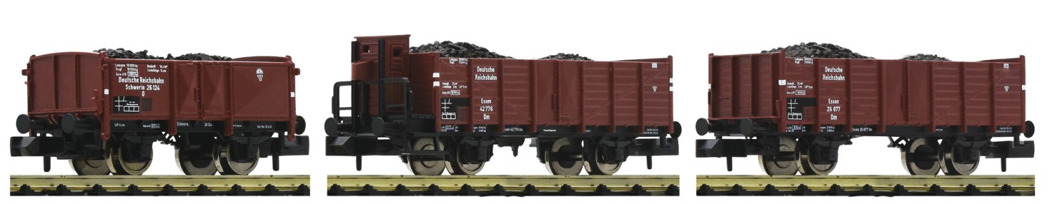 Fleischmann 820803 N Kohlewagen beladen, DRB 3er-Set 