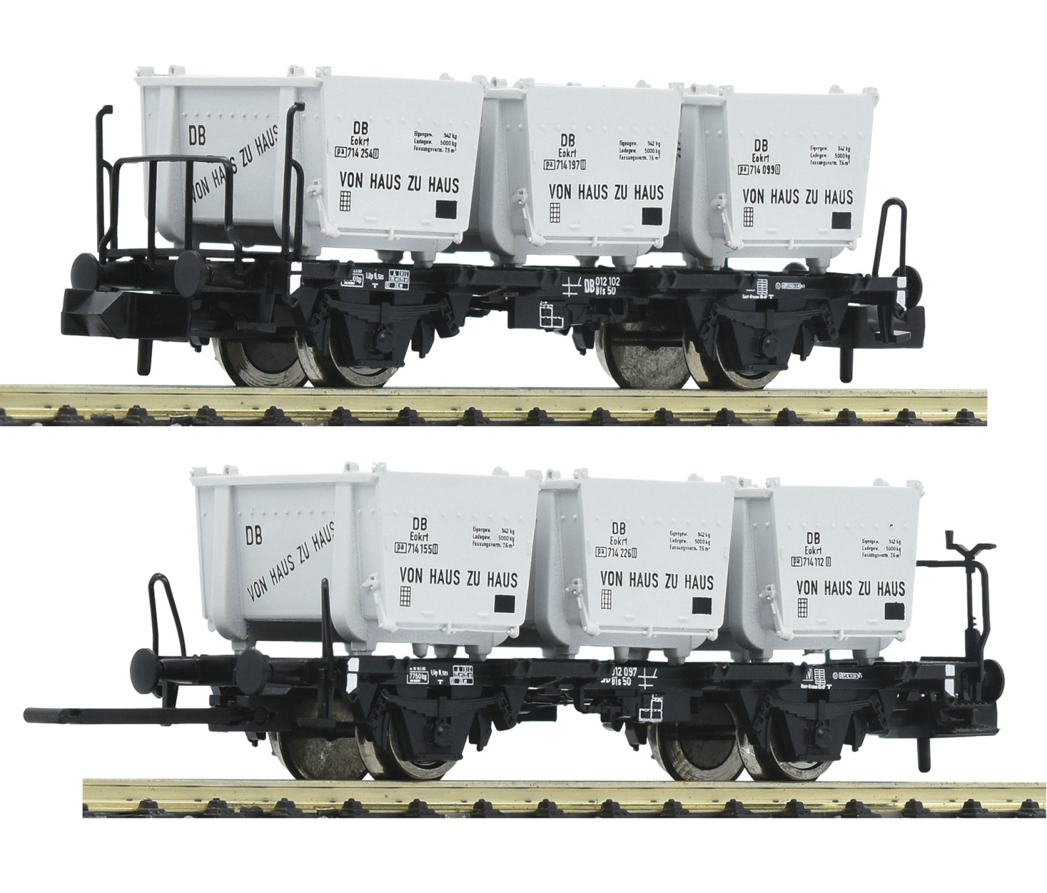 Fleischmann 823303 N Behältertransportwagen, DB 2er-Set 