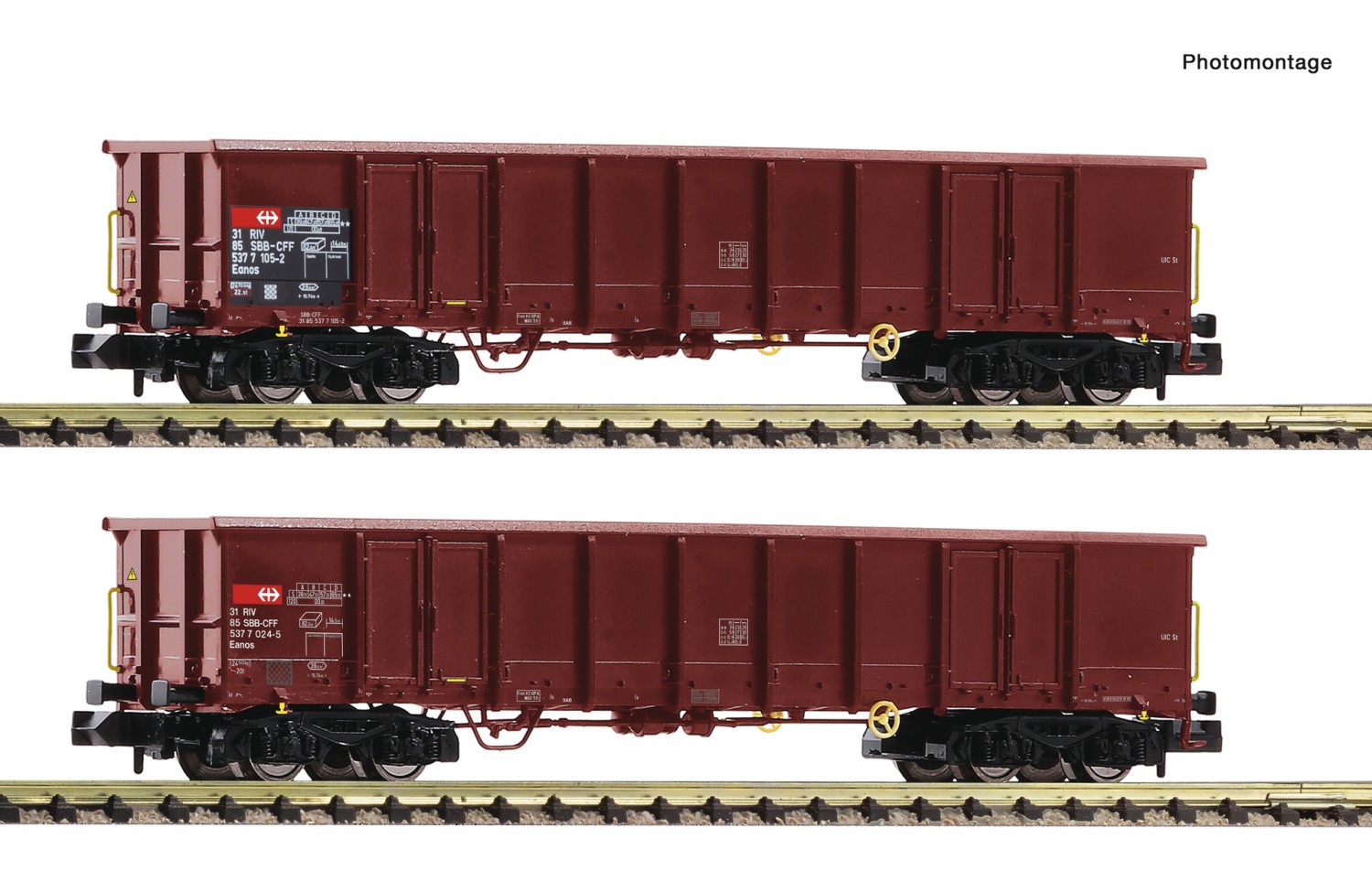 Fleischmann 830252 N Offene Güterwagen, SBB 2er-Set 