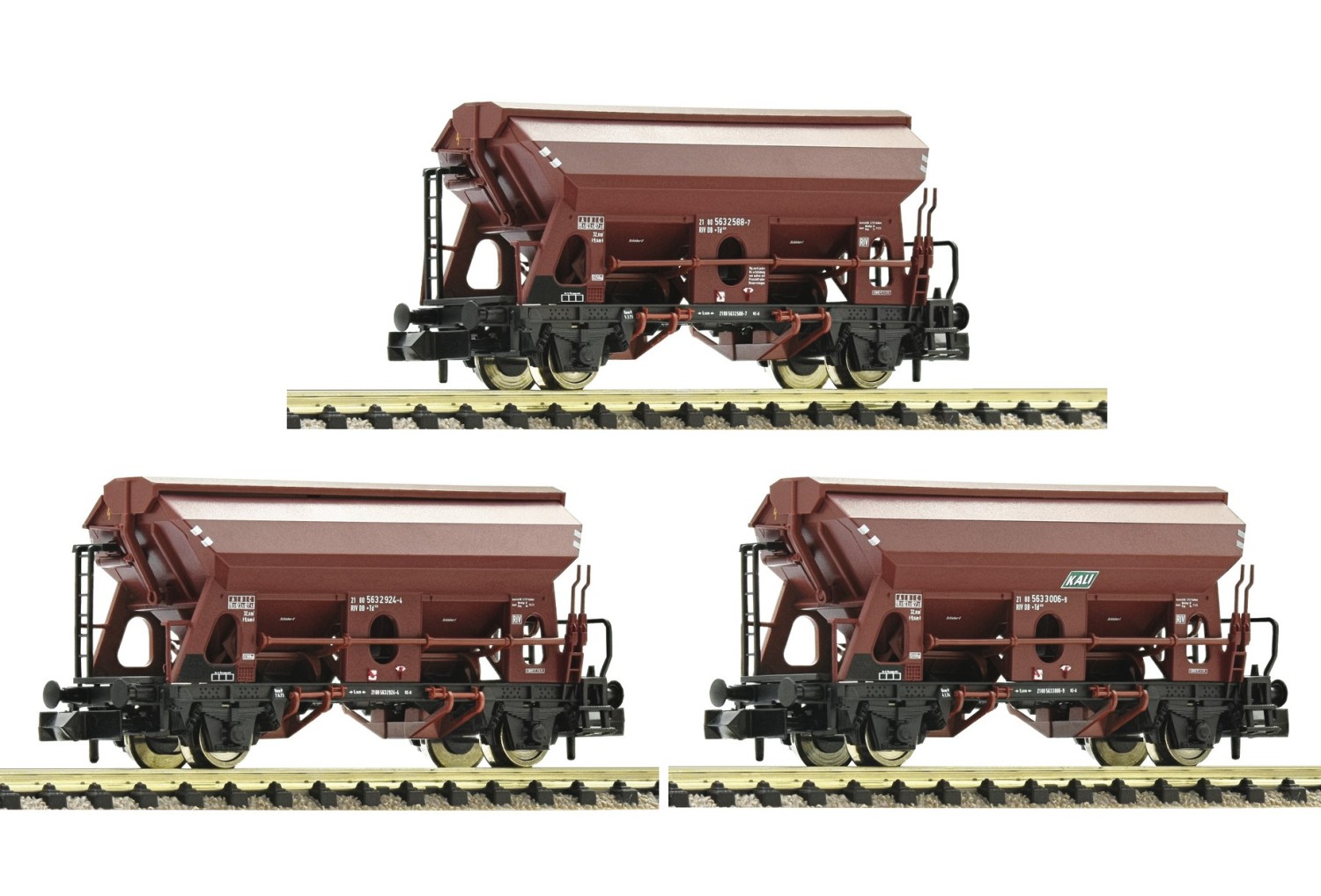Fleischmann 830351 N Schwenkdachwagen, DB 3er-Set 