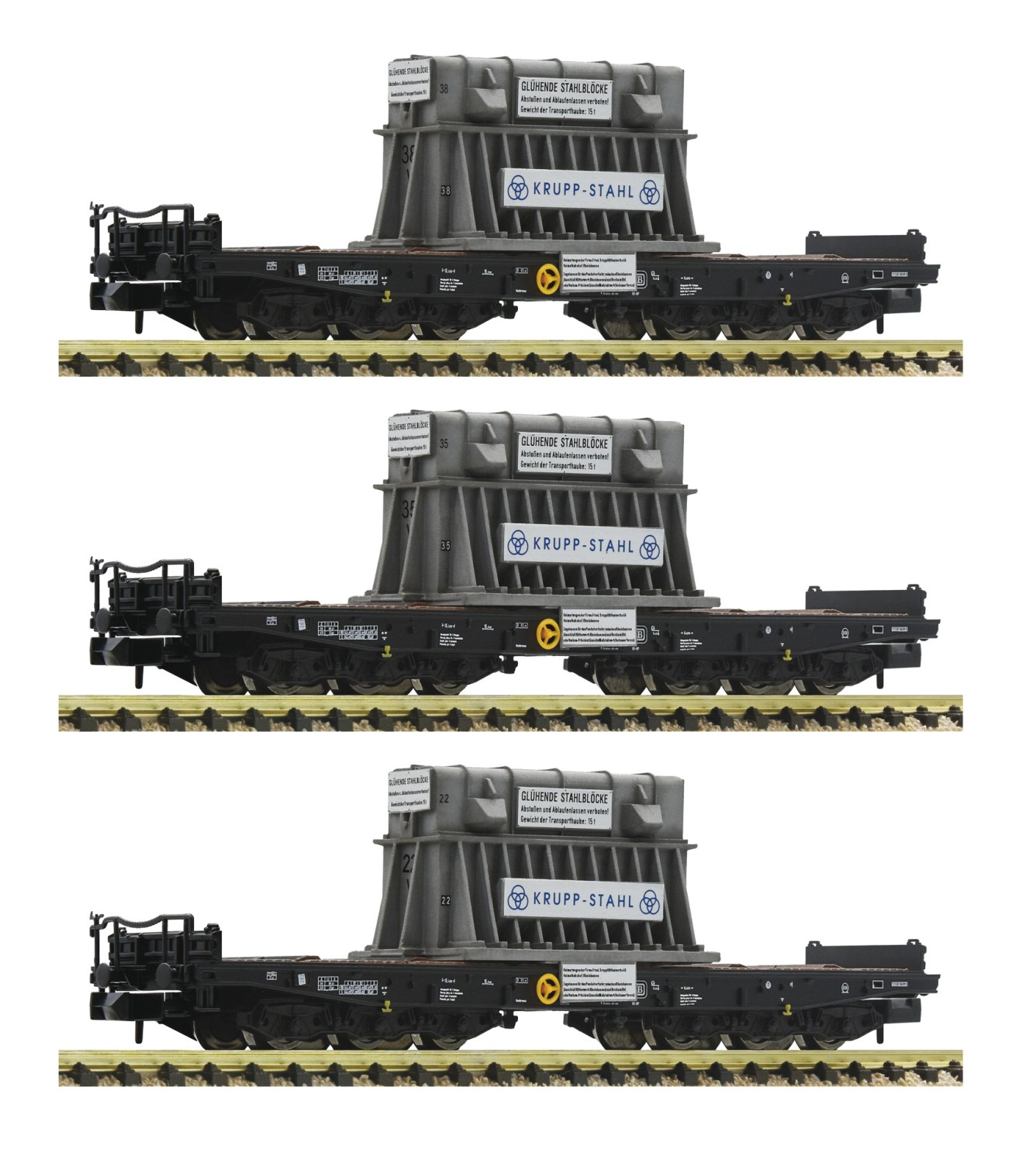 Fleischmann 845512 N Schwerlastwagen Samms, DB 3er-Set 