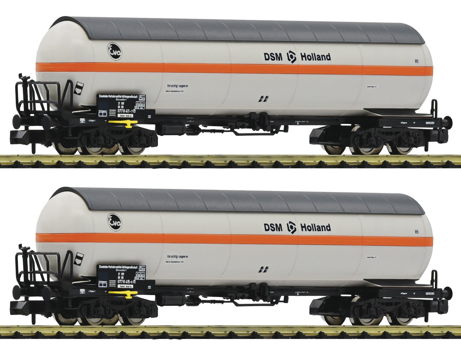Fleischmann 849101 N Druckgaskesselwagen, NS 2er-Set 