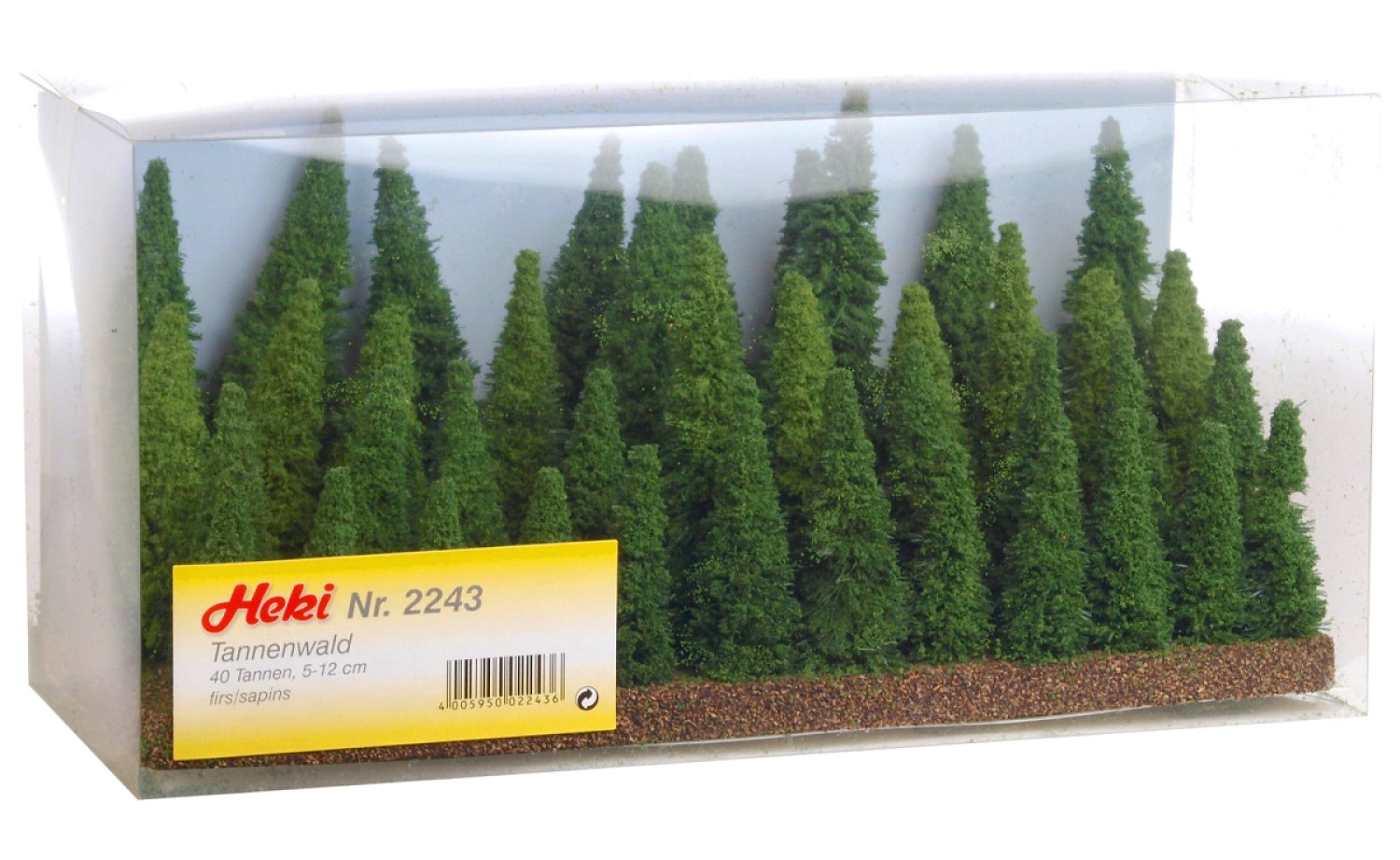 Heki 2243 H0/TT Tannenwald, 40 Tannen 5-12 cm 