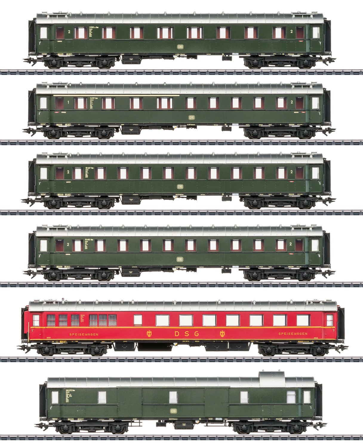 Märklin 42500 H0 Schnellzugwagen, DB 6er-Set 