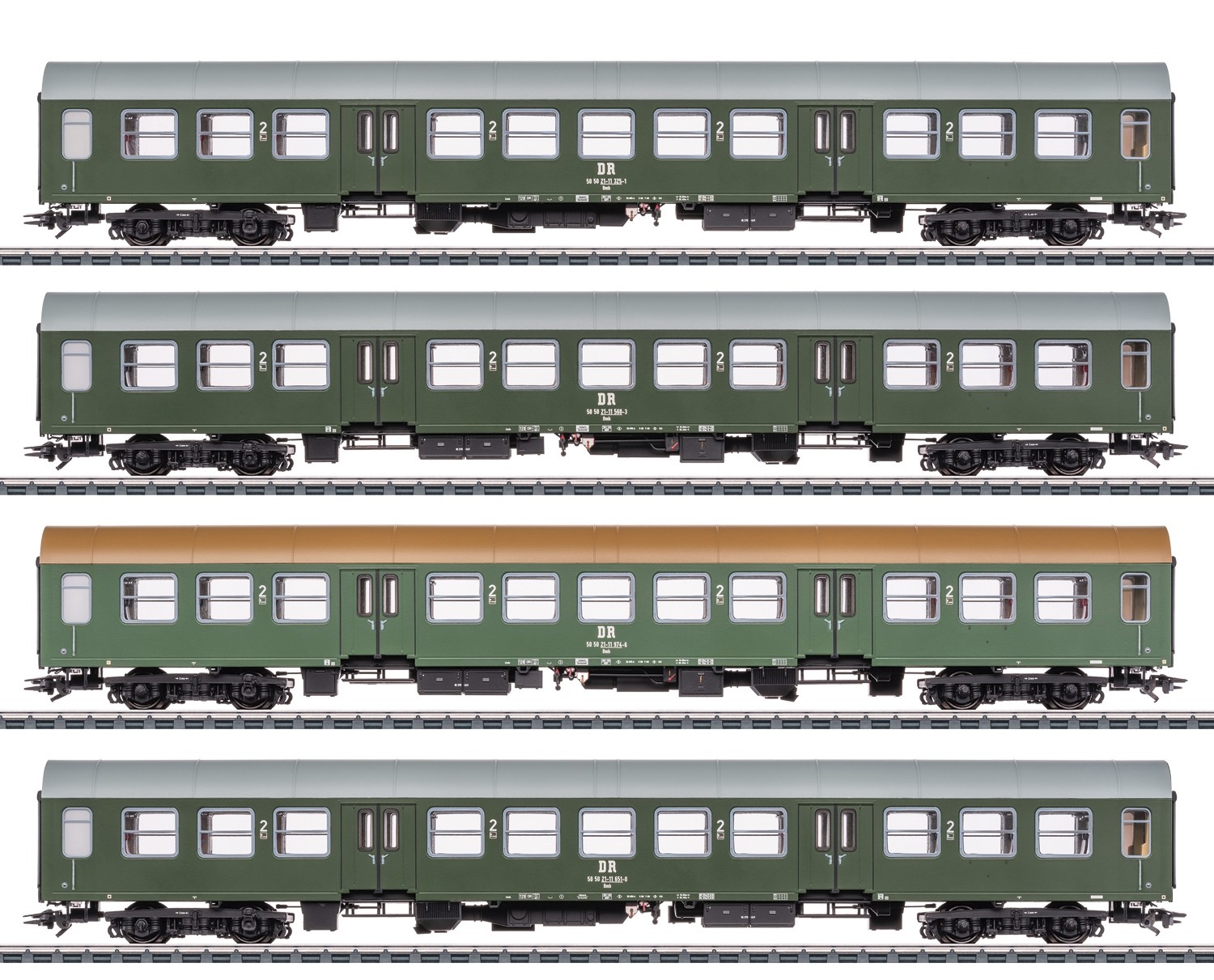 Märklin 42580 H0 Personenwagen Halberstädter Mitteleinstiegswagen, DR 4er-Set