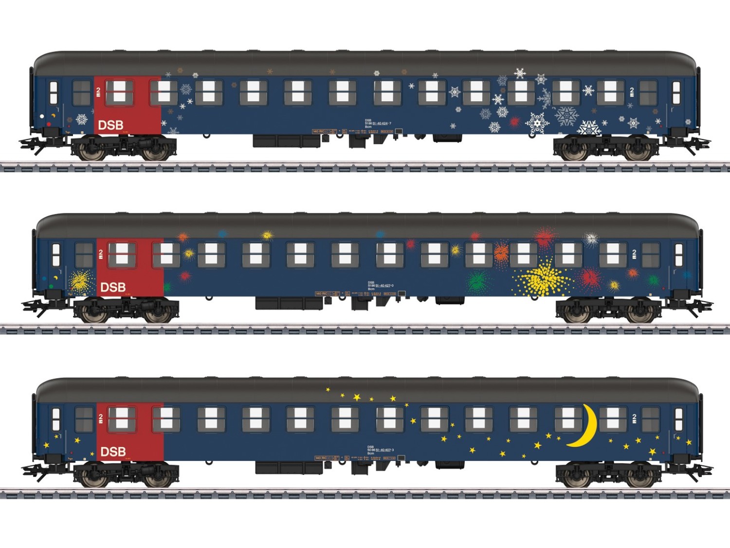 Märklin 42698 H0 Personenwagen, DSB 3er-Set 