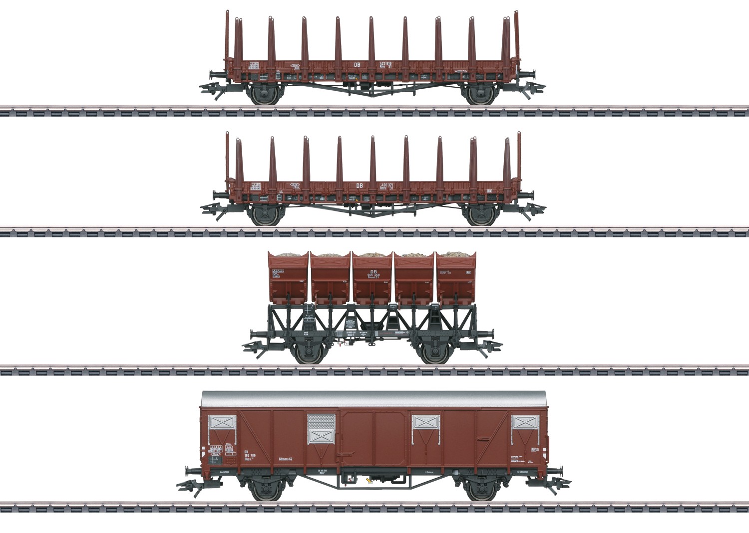 Märklin 46662 H0 Güterwagen, DB 4er-Set 