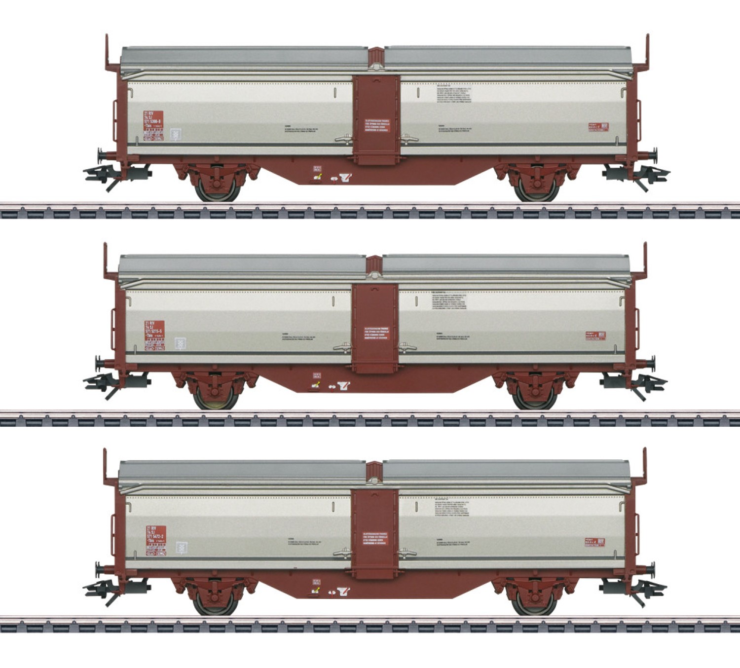 Märklin 47303 H0 Schiebedach-/ Schiebewandwagen, SJ 3er-Set 