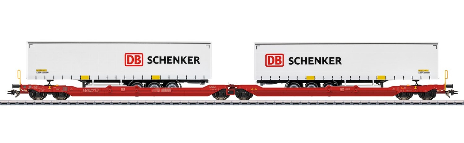 Märklin 47470 H0 Doppel-Taschenwagen Sdggmrss 738, DB AG 
