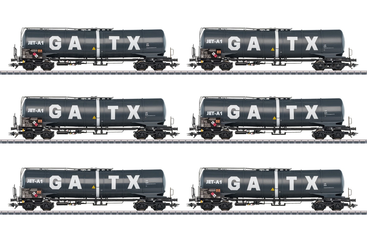 Märklin 47546 H0 Kesselwagen Zans, GATX 6er-Set 
