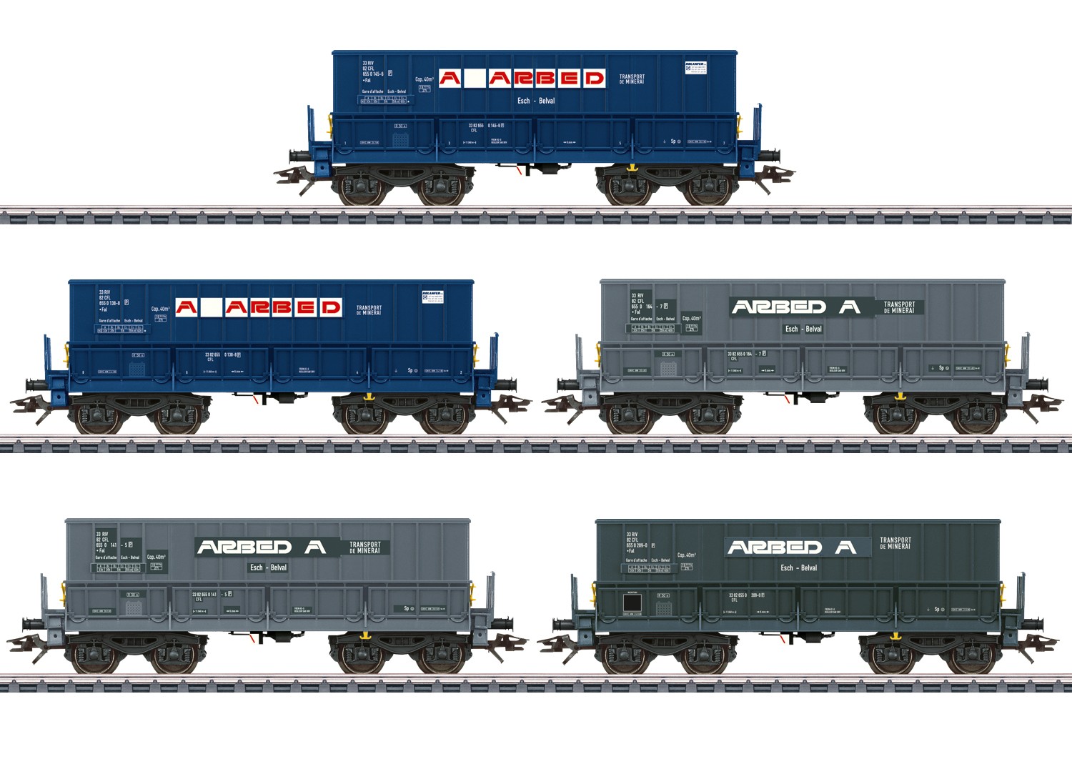 Märklin 48433 H0 Erzwagen Minéralier CFL/ARBED 5er-Set 