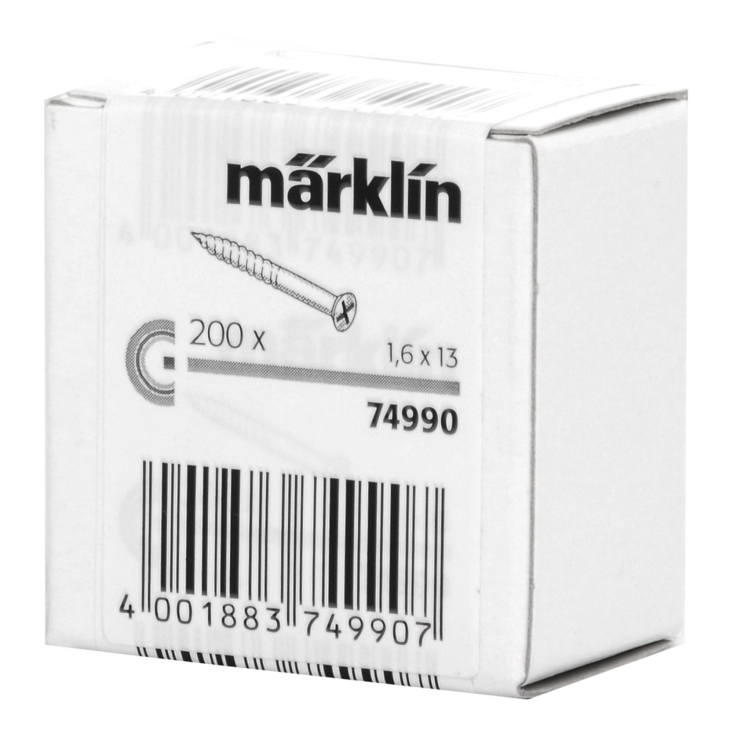 Märklin 74990 H0 C-Gleis Schrauben 1,6 x 13mm (200 Stück) 