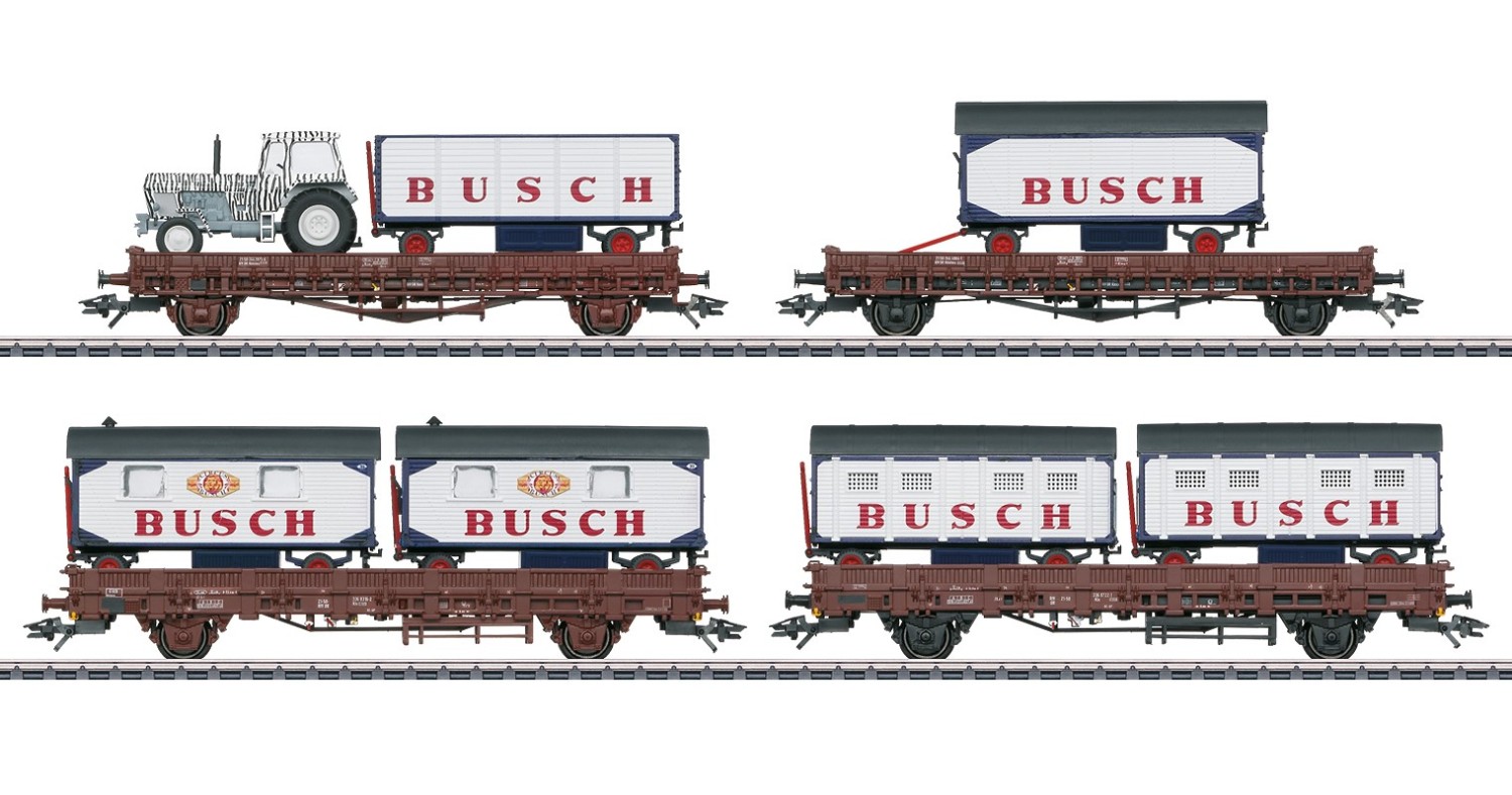 Märklin 45040 H0 Güterwagen Zirkus Busch, DR 4er-Set 