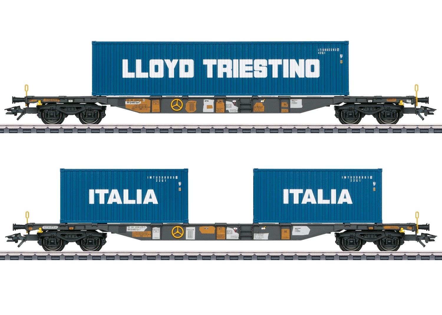 Märklin 47460 H0 Containertragwagen Sgns 19, AAE 2er-Set 