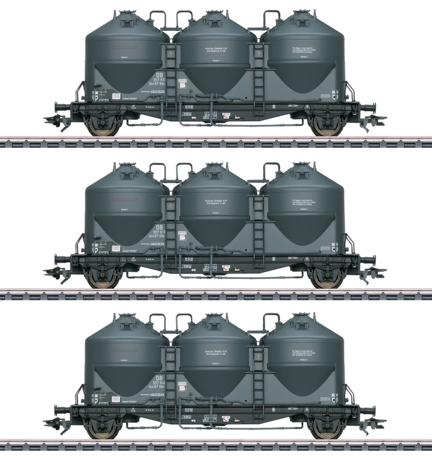 Märklin 48264 H0 Staubsilowagen Kds 67, DB 3er-Set 