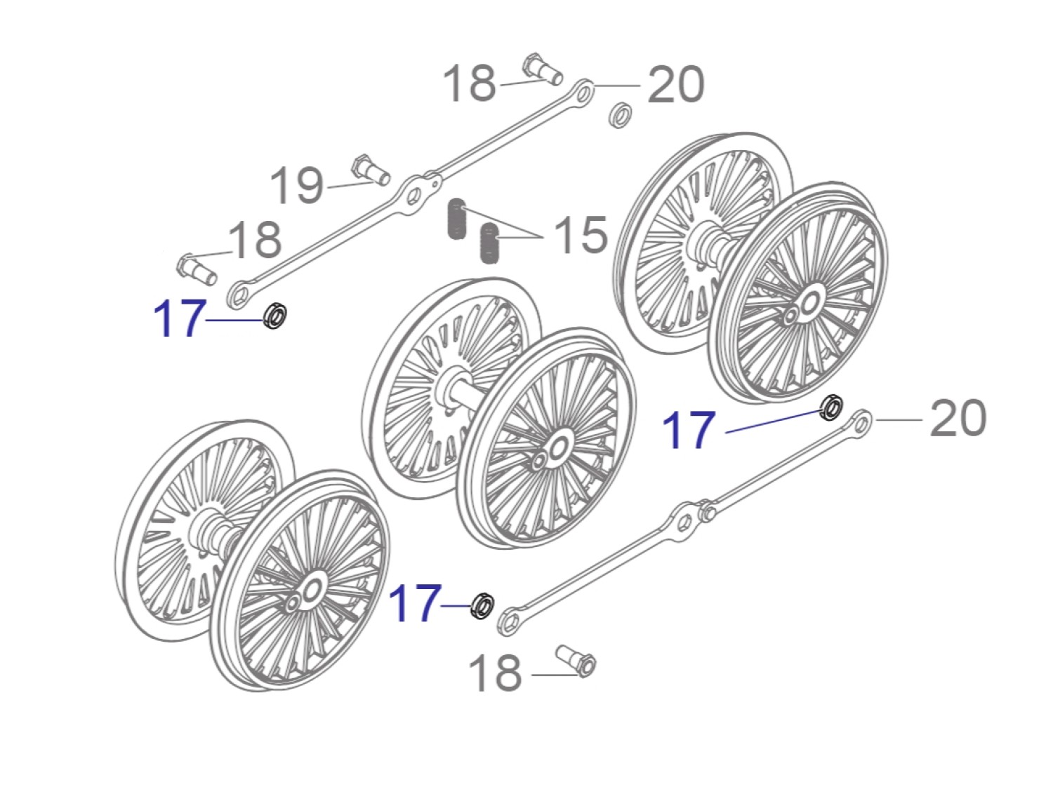 Märklin E206262 Distanzring für Kuppelstange (10 Stück) Modelleisenbahn