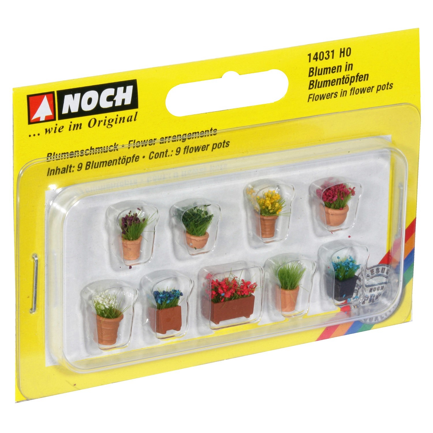 NOCH 14031 H0 Blumen in Blumentöpfen 