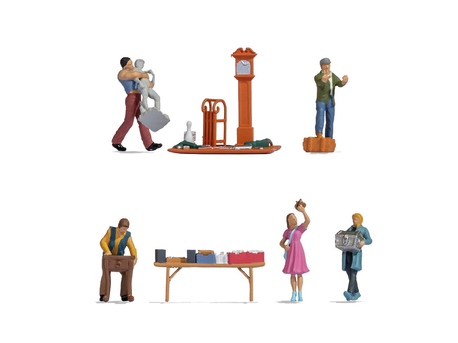 NOCH 16280 H0 Figuren-Themenwelt Flohmarkt 
