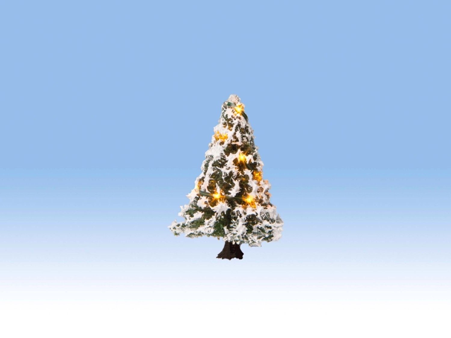 NOCH 22110 H0/TT/N Beleuchteter Weihnachtsbaum verschneit , mit 10 LEDs, 5cm hoch