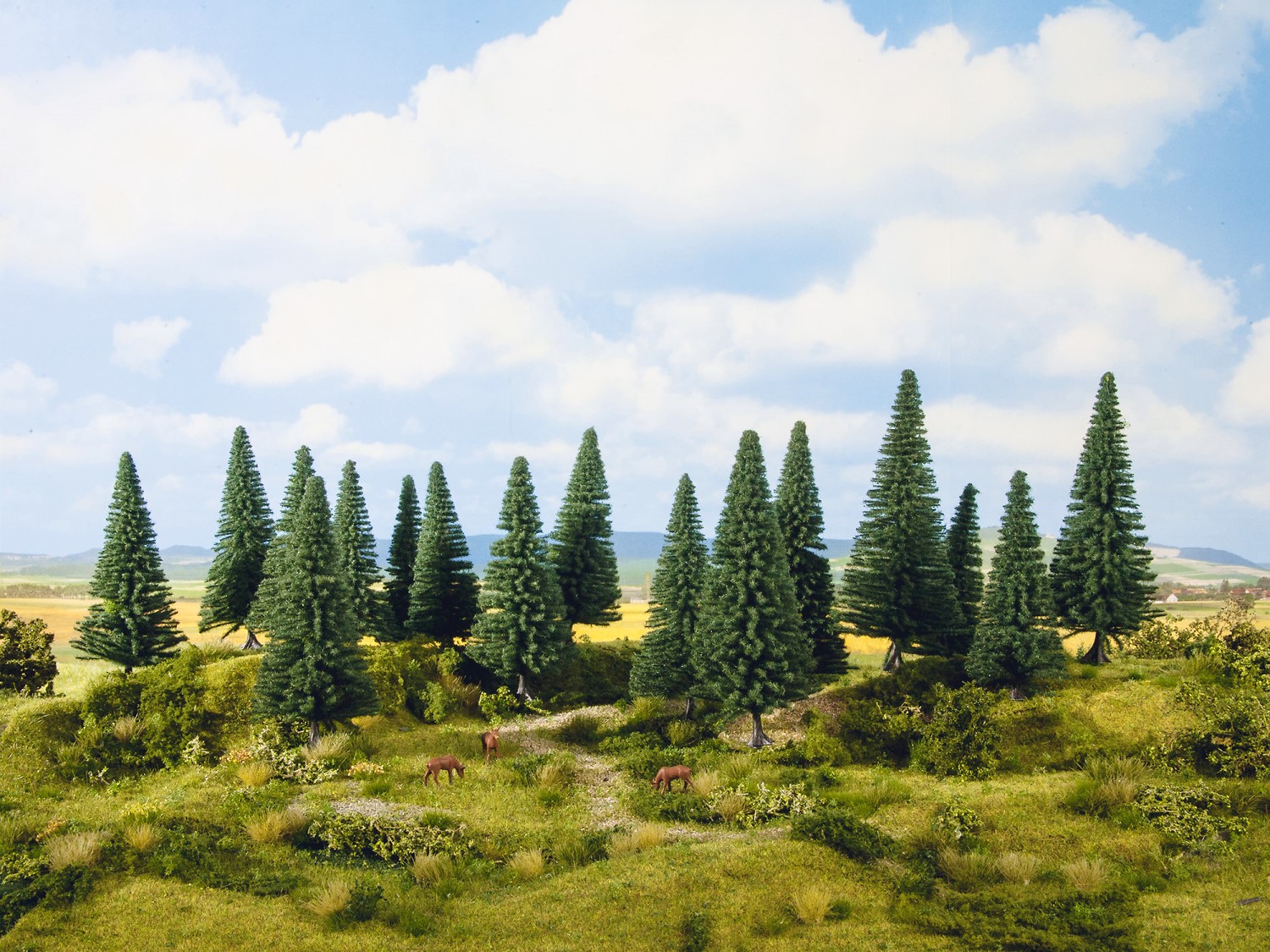 NOCH 24640 H0/TT Tannen 8 Stück, 10-14 cm hoch 