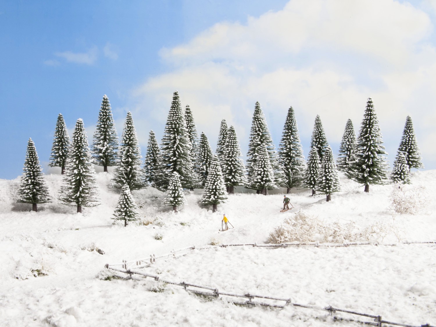 NOCH 26828 H0/TT Schneetannen 25 Stück, 5-14 cm hoch 