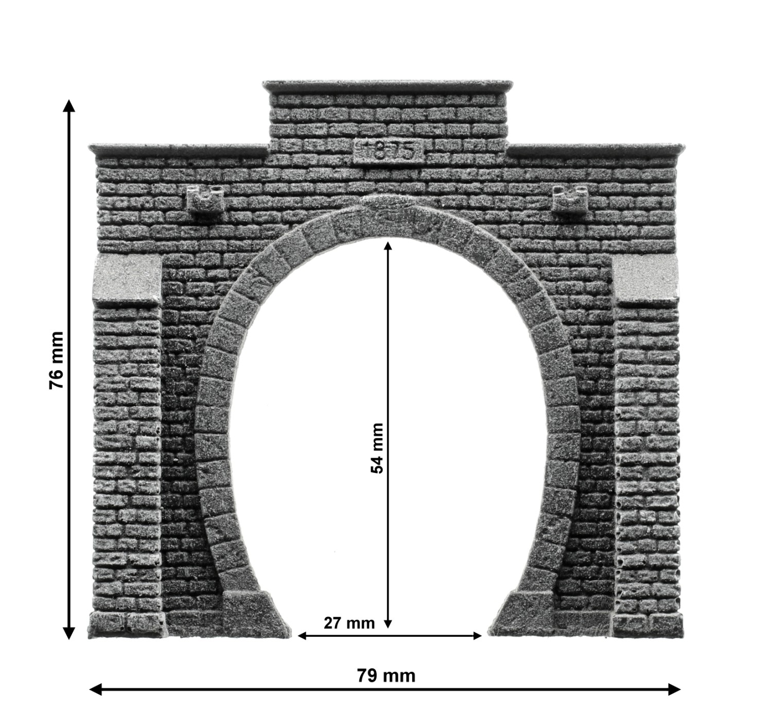 NOCH 34851 N Tunnel-Portal 1-gleisig, 7,9 x 7,6 cm 