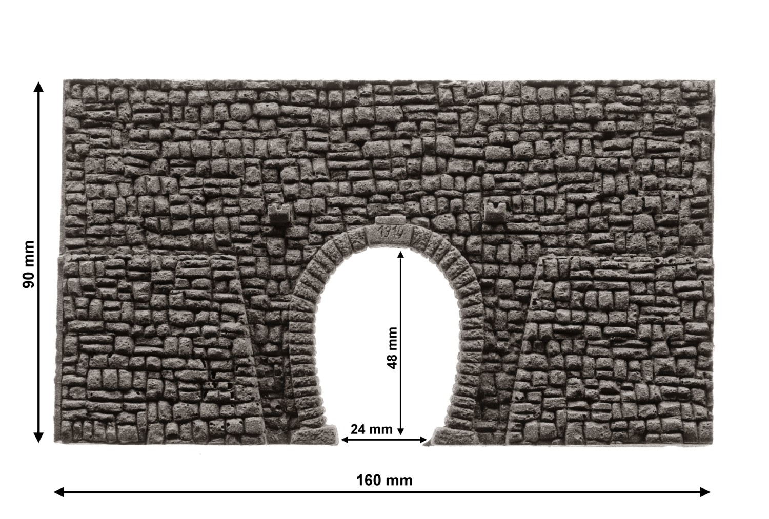 NOCH 34937 N Tunnel-Portal 1-gleisig, 16 x 9 cm 