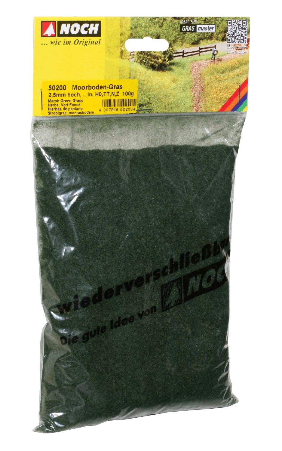 NOCH 50200 Streugras Moorboden 2,5 mm, 100g Beutel 