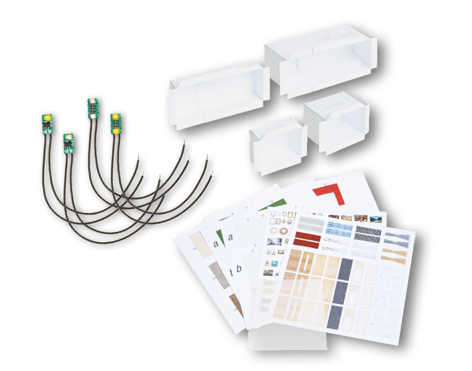 NOCH 51250 H0 micro-rooms LED-Gebäude-Beleuchtungs-Set 