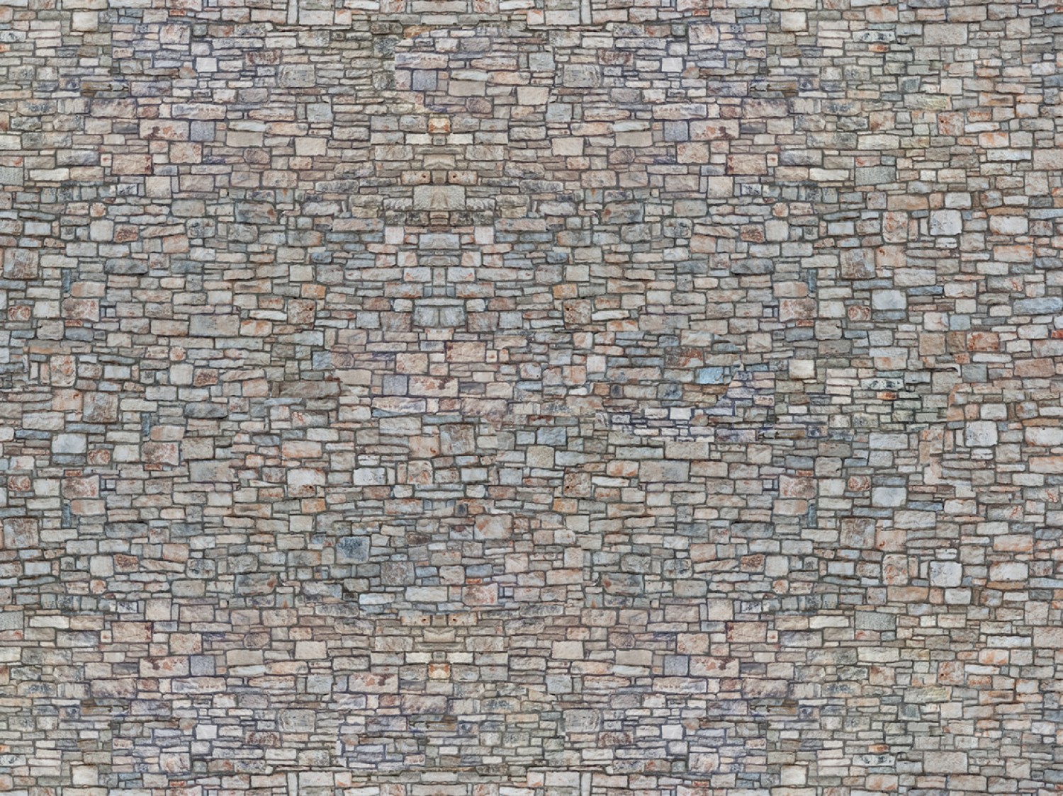 NOCH 56940 N 3D-Kartonplatte Bruchsteinmauer, bunt 