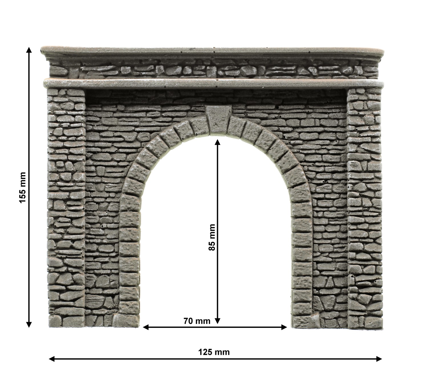 NOCH 58061 H0 Tunnel-Portal 1-gleisig, 15 x 12,5 cm 