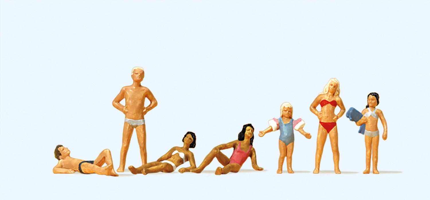 Preiser 10308 H0 Kinder und Jugendliche im Schwimmbad 