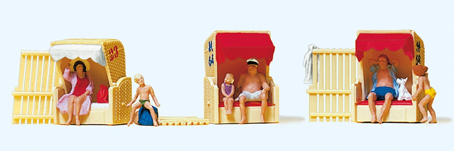 Preiser 10427 H0 Im Strandkorb 