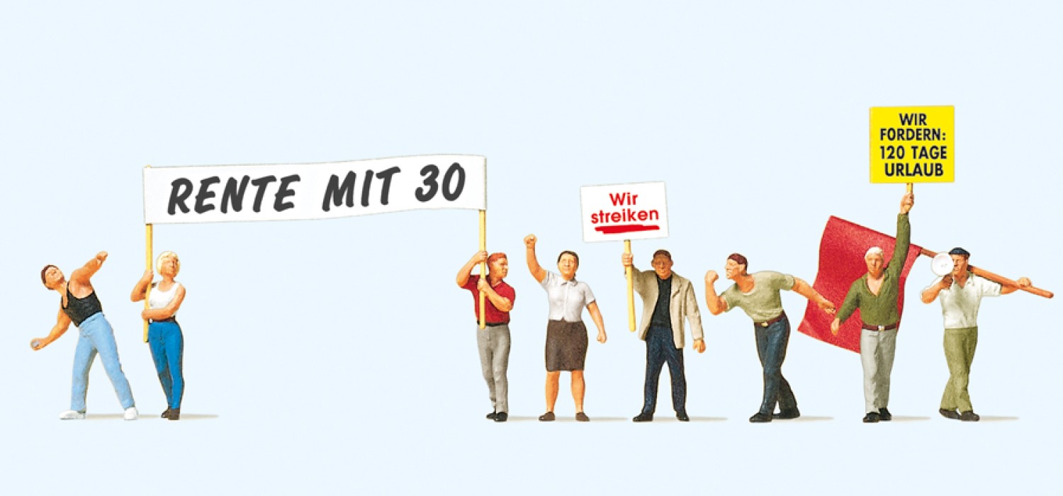 Preiser 10456 H0 Demonstranten 