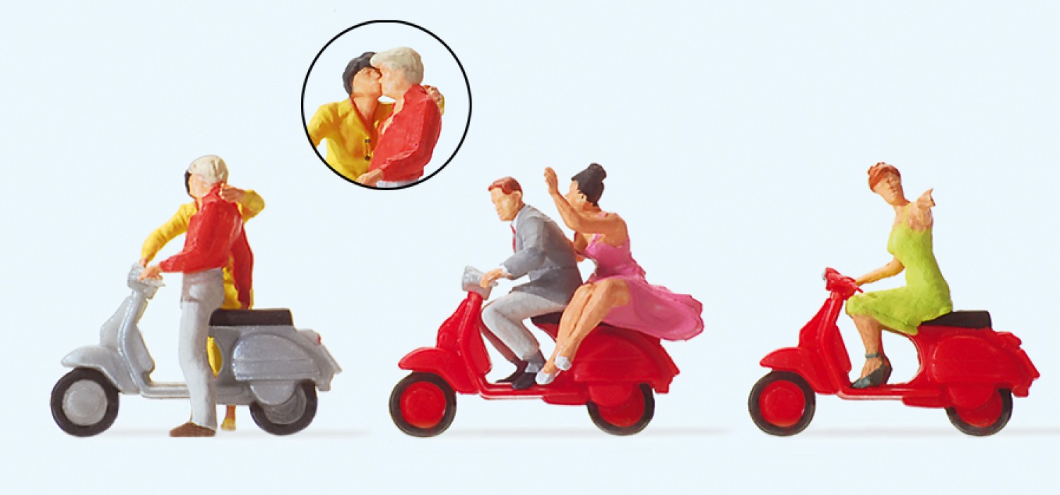 Preiser 10607 H0 "Vespa"-Fahrer 