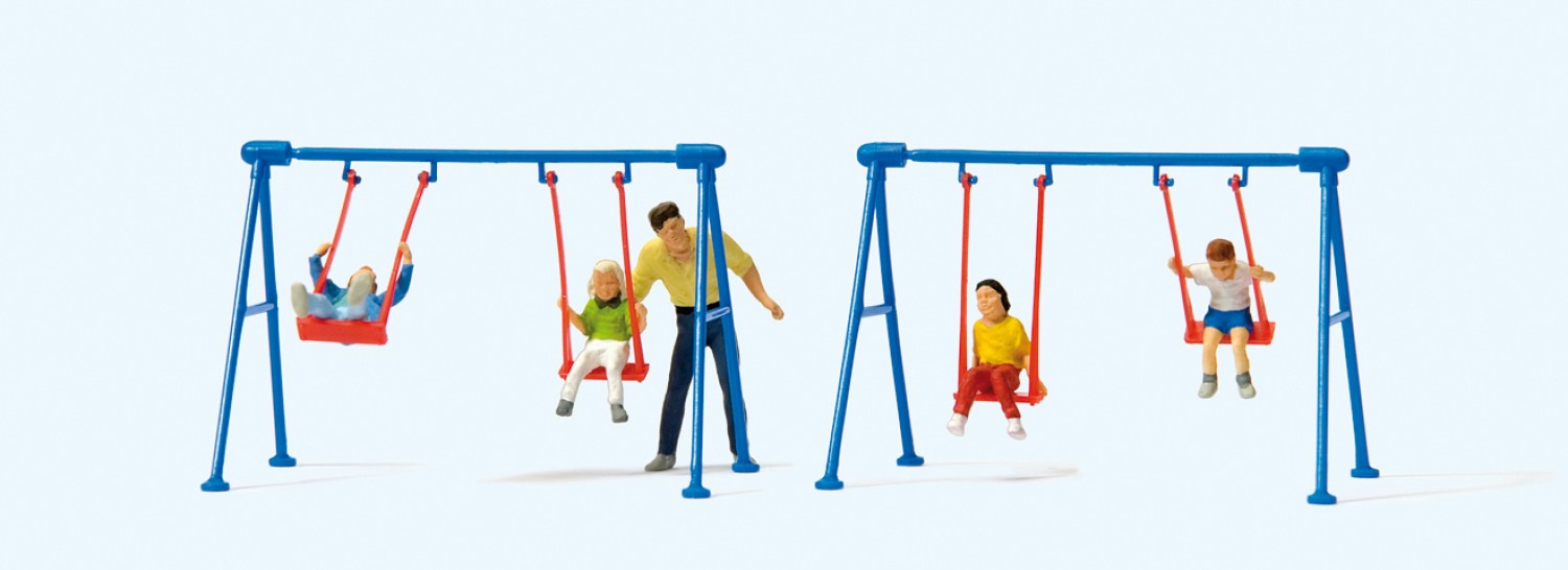 Preiser 10630 H0 Kinder auf der Schaukel 