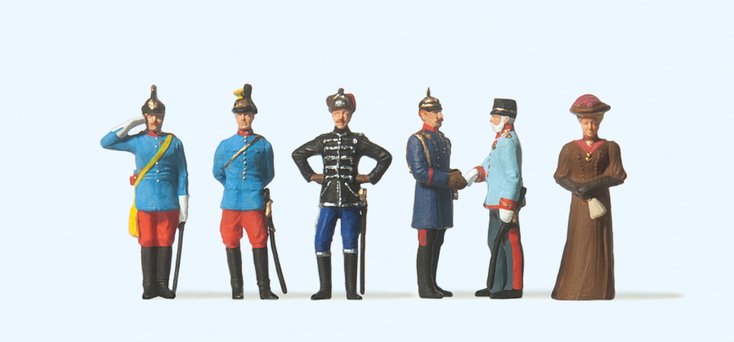 Preiser 12185 H0 Kaiser Wilhelm II, Kaiser Franz Joseph, Gefolge