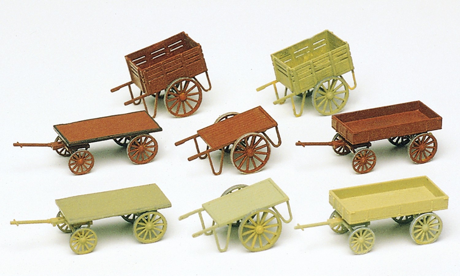 Preiser 17103 H0 Handwagen. 8 Stück. Bausatz 
