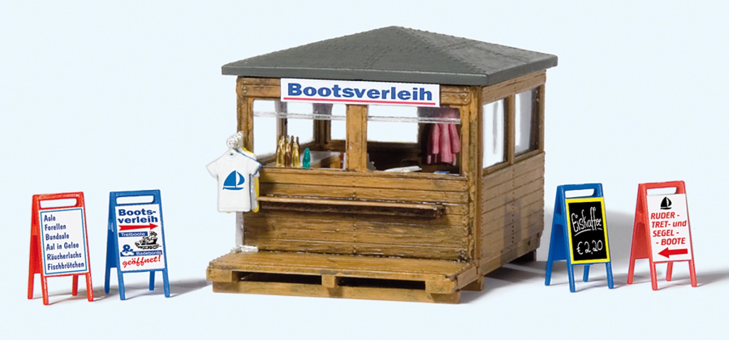 Preiser 17314 H0 Kiosk mit Bootsverleih (Bausatz) 