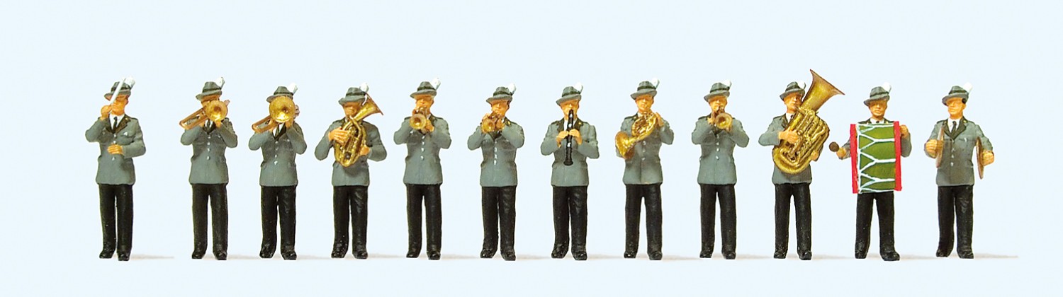 Preiser 24611 H0 Schützenkapelle, 12 Miniaturfiguren 