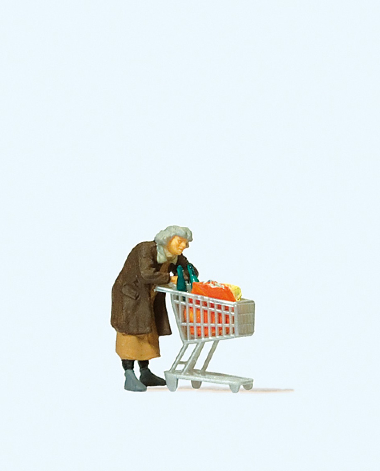 Preiser 29095 H0 Obdachlose mit Einkaufswagen 