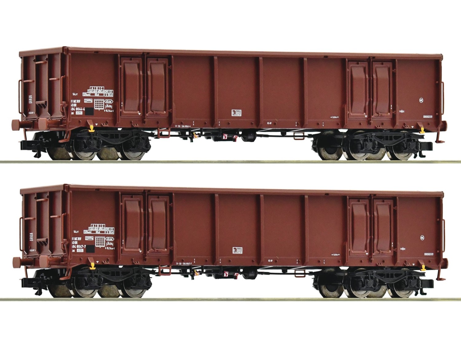 Roco 37650 TT Offene Güterwagen, DR 2er-Set 