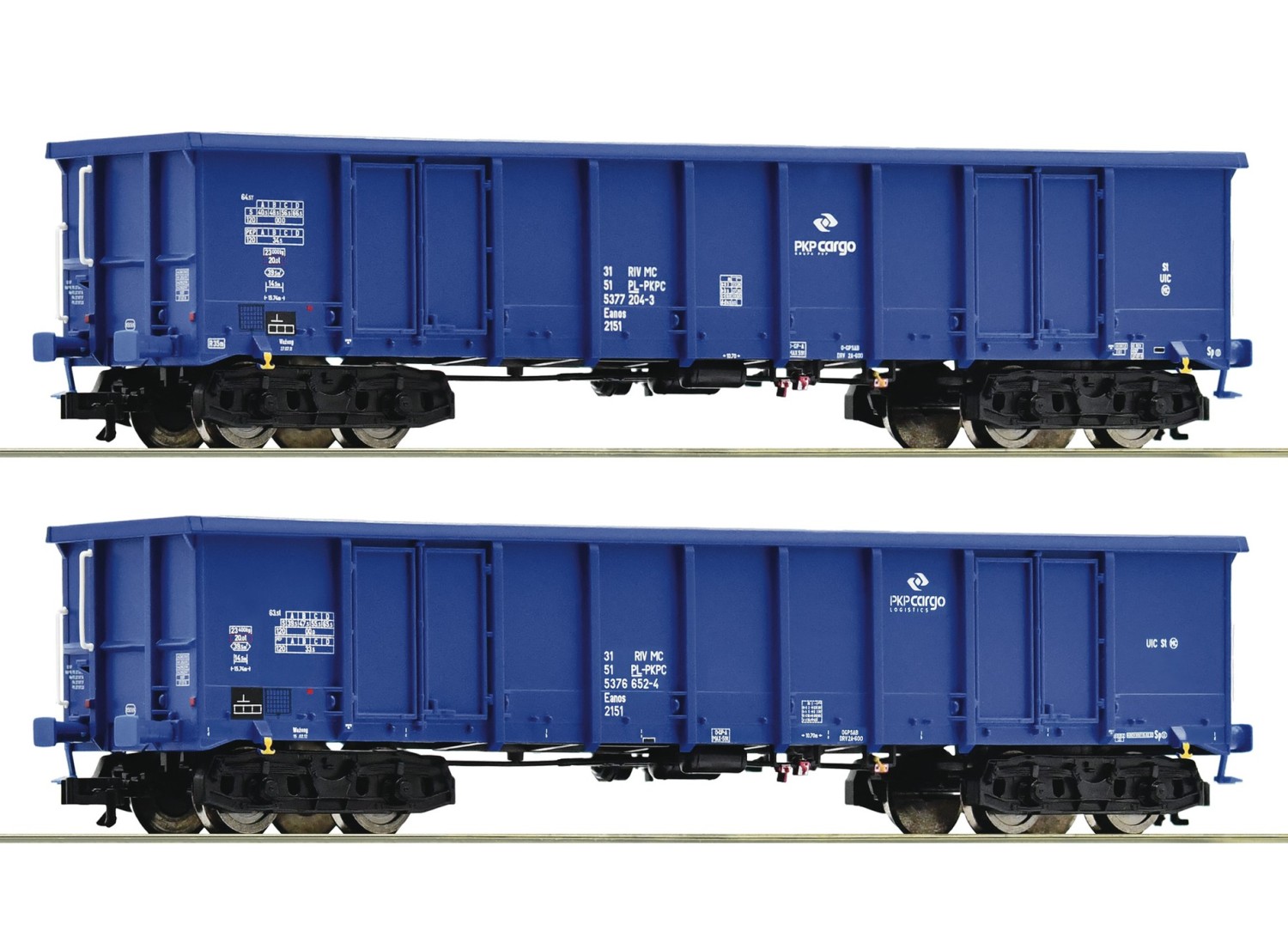 Roco 37651 TT Offene Güterwagen, PKP Cargo 2er-Set 