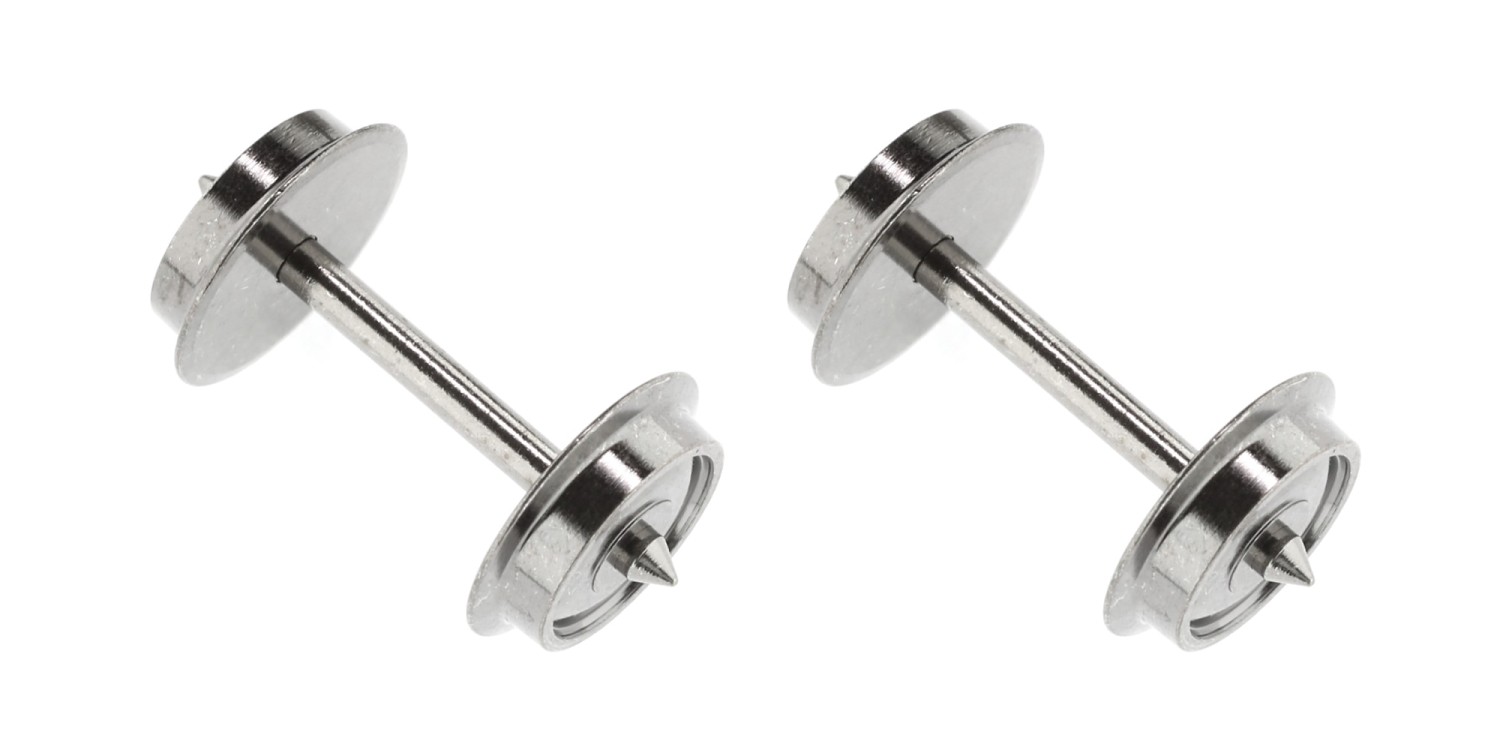 Roco 40177 H0 Radsatz DC, Ø 10 mm, Länge 24,8 mm (2er-Set) für T3000e Wagen