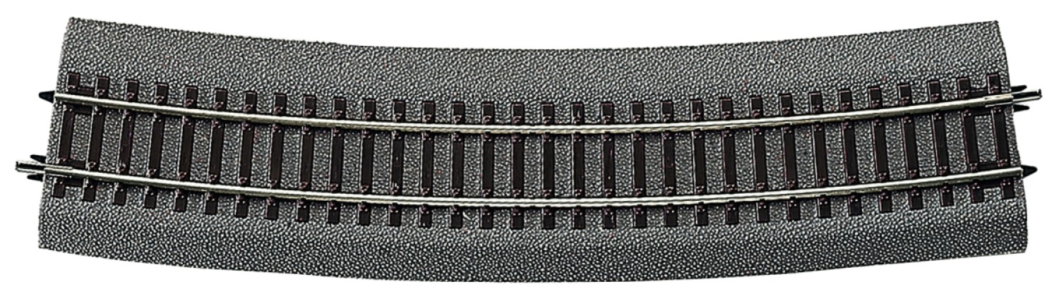 Roco 42528 H0 Gebogenes Gleis R10 mit Bettung 