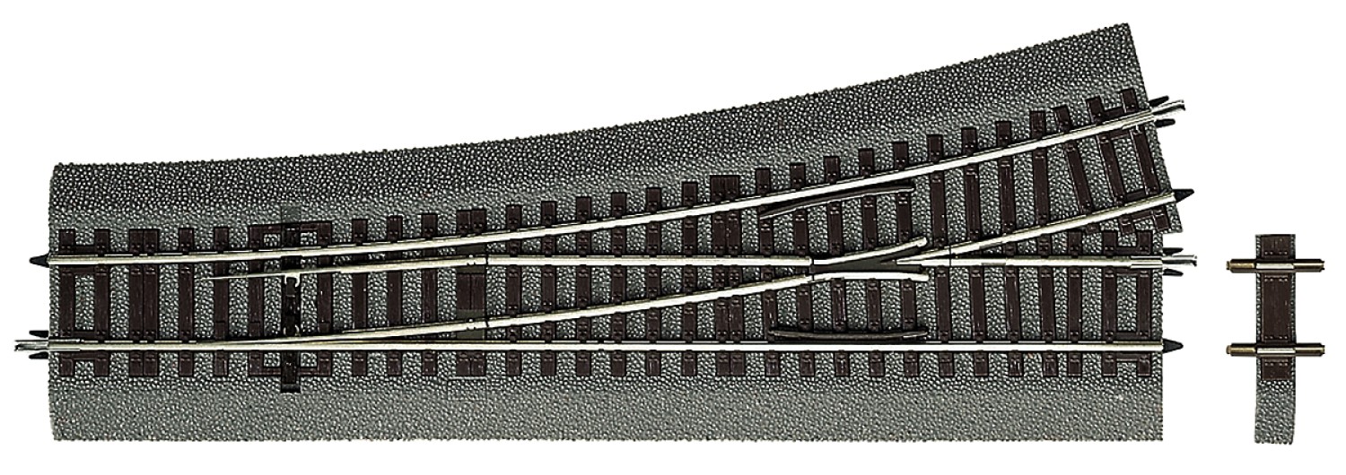 Roco 42534 H0 Weiche links 15° mit Bettung 